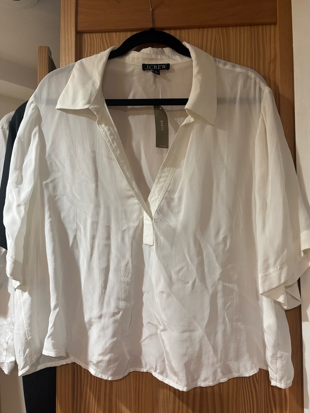 J.Crew White Popover Shirt